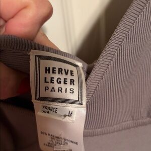 Herve Leger Charcoal Dress